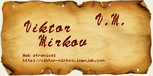Viktor Mirkov vizit kartica